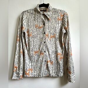 OOAK woodsy 1970s vintage shirt sz S